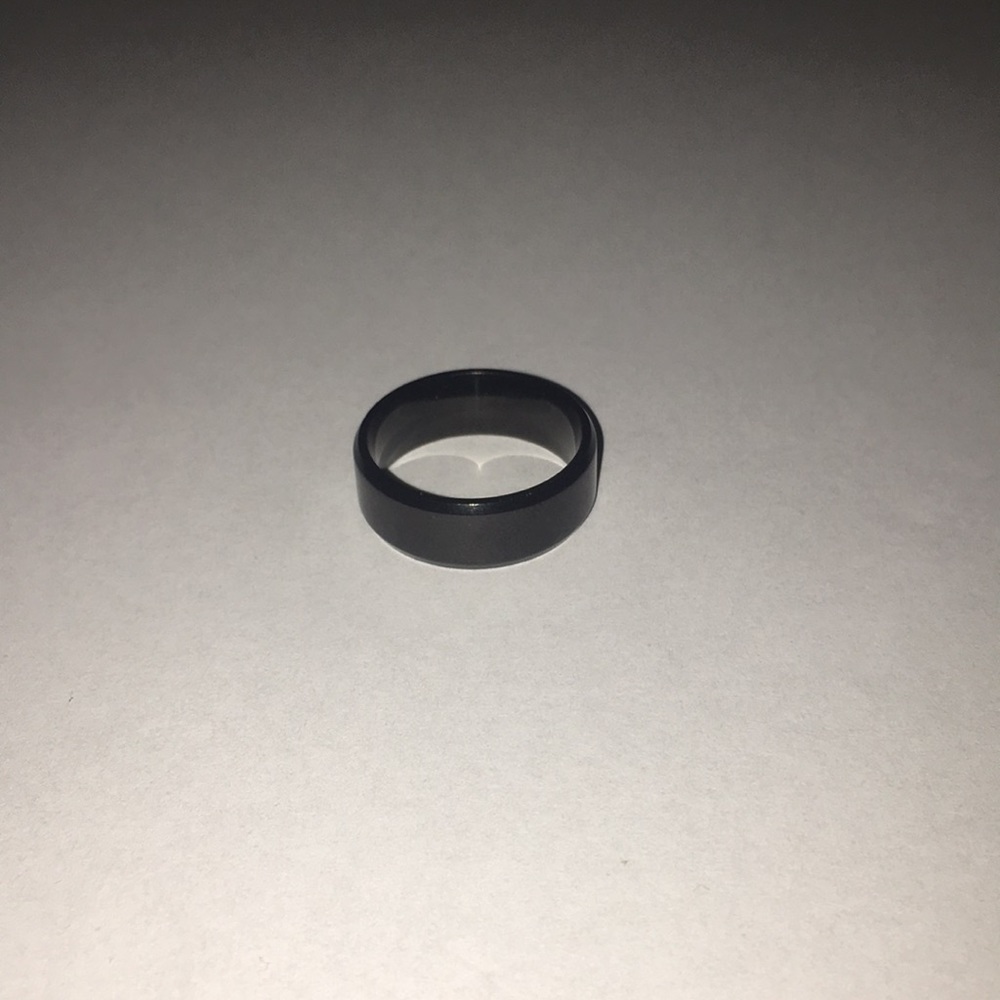 Black Stainless Steel Ring. Size 10